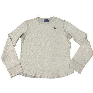 Abercrombie Fitch Muscle T Shirt Gray Embroidered Moose Logo Cotton‎ Size S